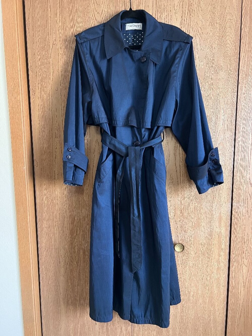 Forecaster of Boston Metallic Blue Trench Coat